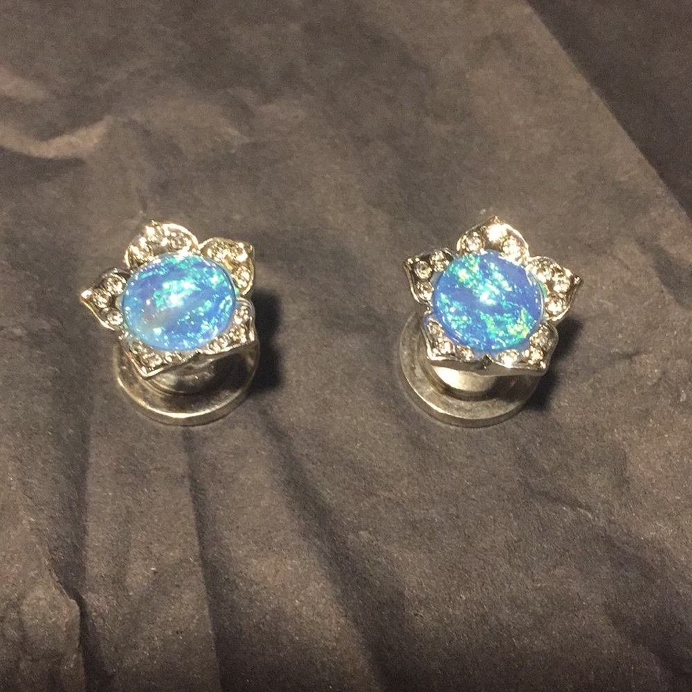 2/$10 Opalite screw back plugs